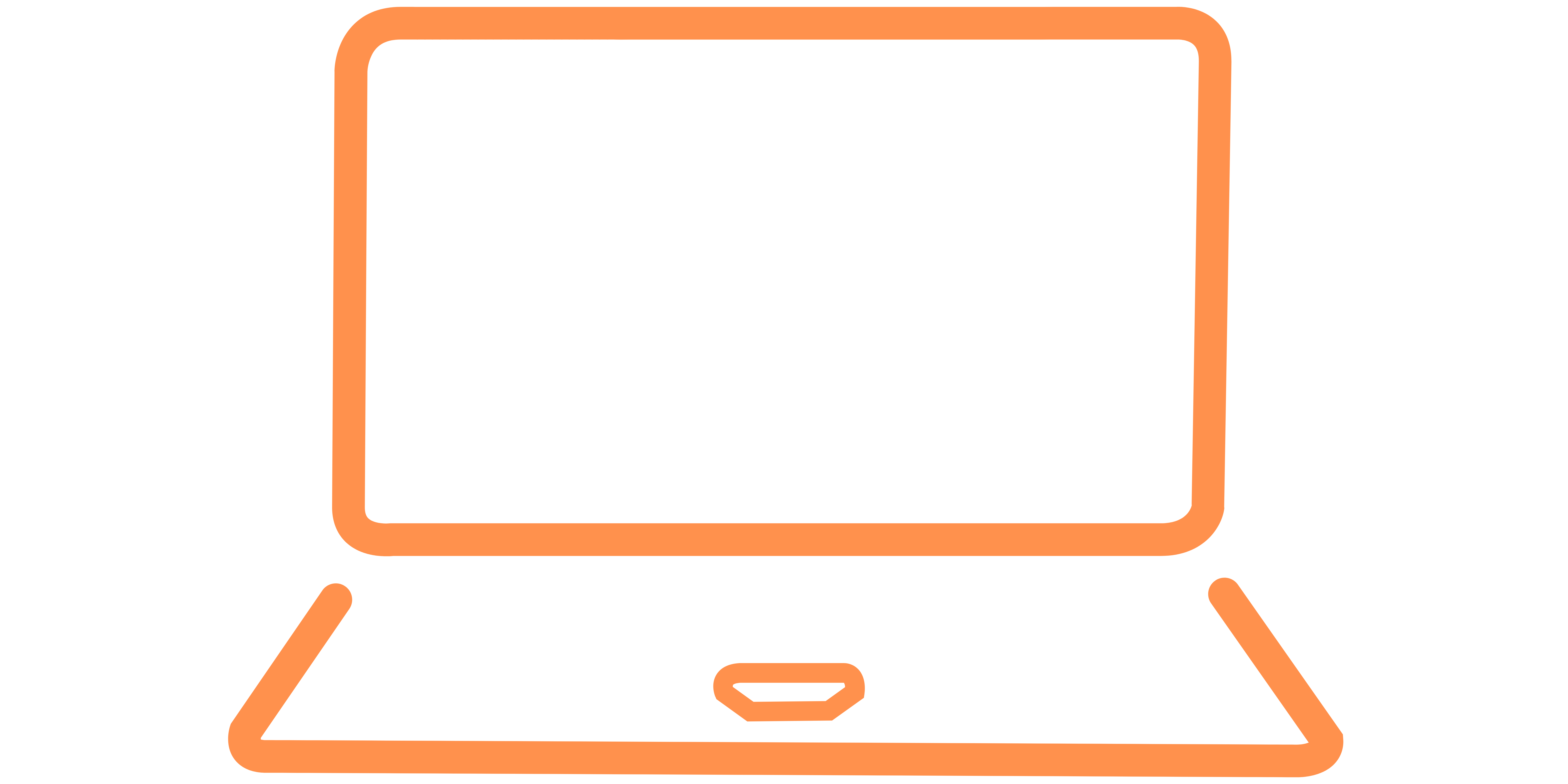 orange laptop graphic